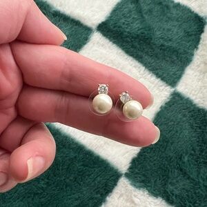 Kate spade gold pearl stud earrings